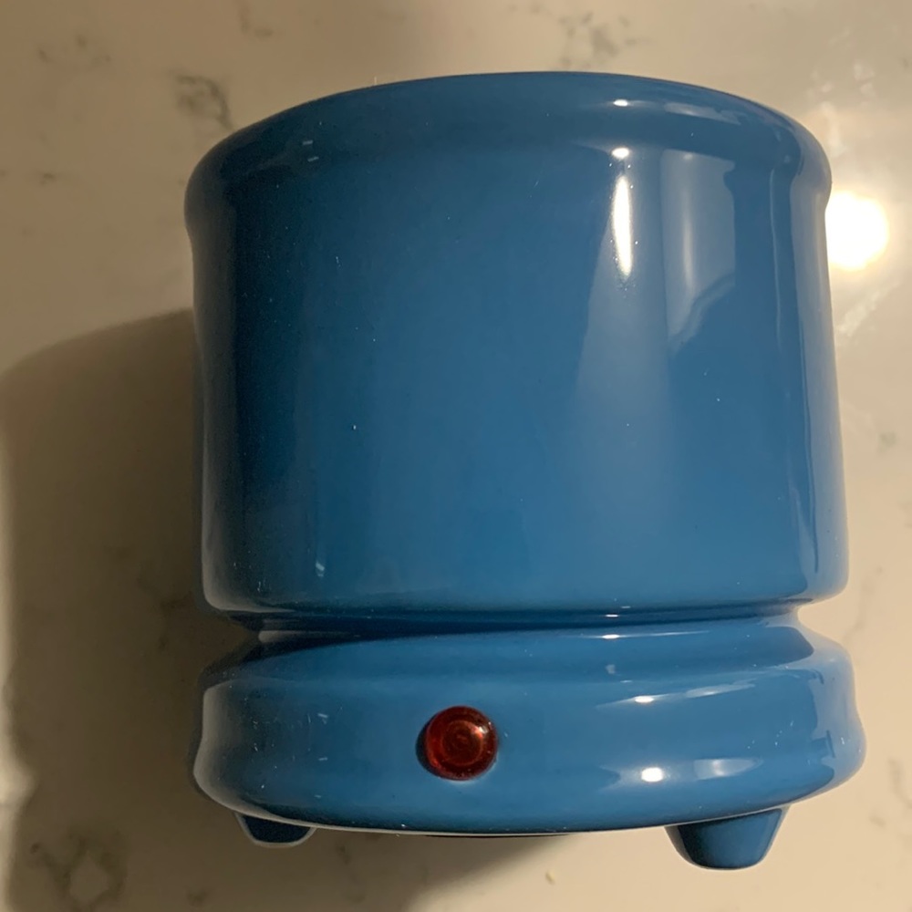 NWT Ceramic Cachepot Candle Warmer Aqua Blue 👀